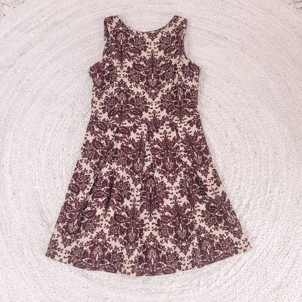 Charming Charlie’s Purple / Tan Patterned Dress